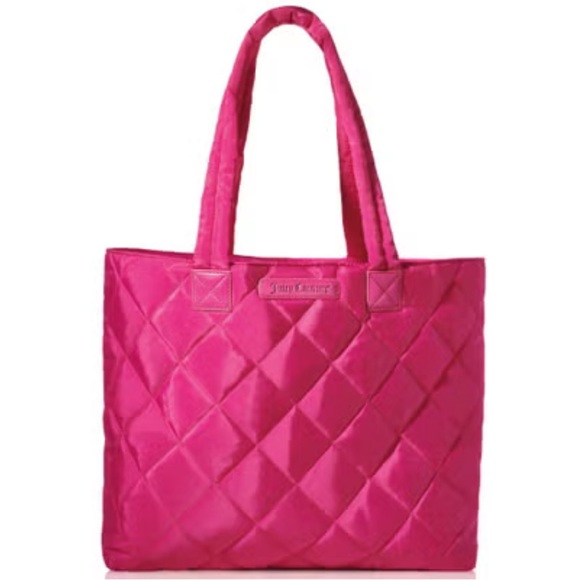 Juicy Couture Fuchsia Quilted Puffy Tote - Picture 1 of 4